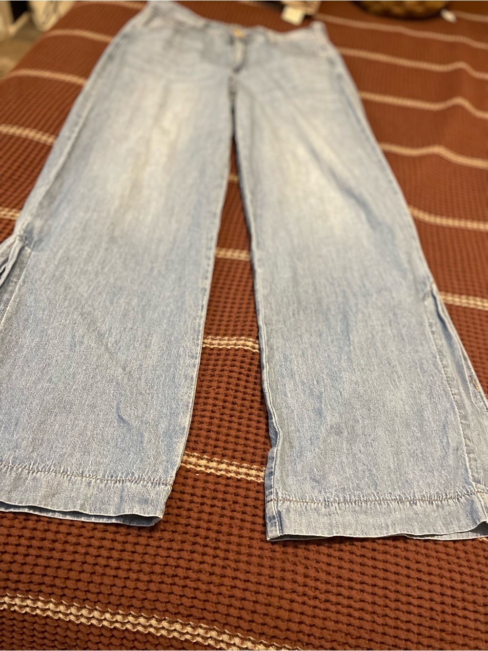 one 5 one Light Wash Wide-Leg Jeans